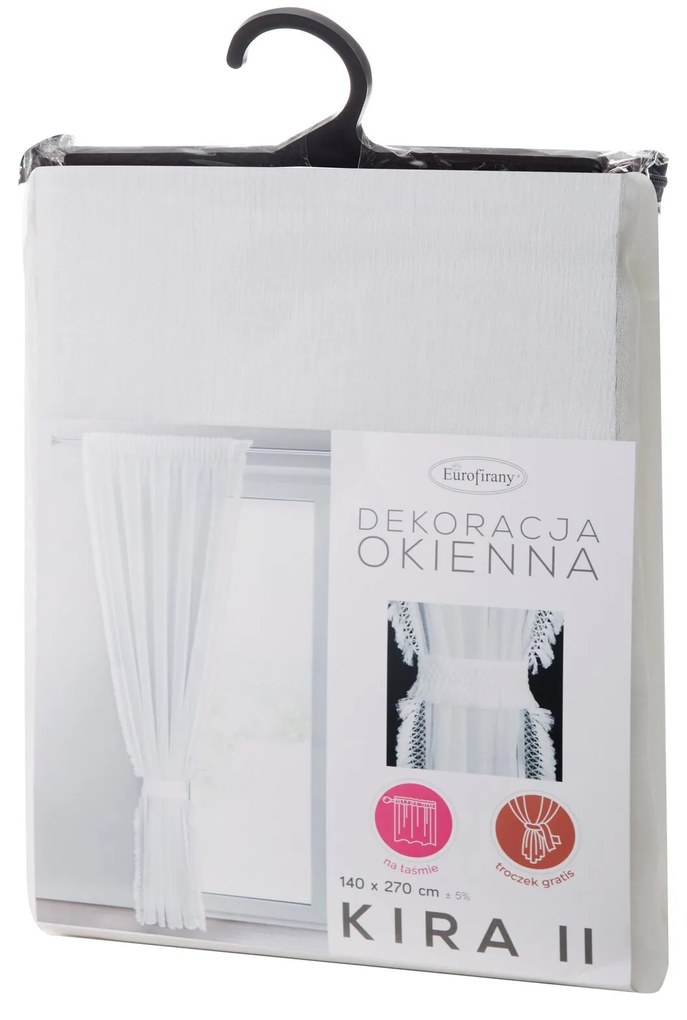 ZÁCLONA NA PÁSKE KIRA2 140X270 CM BIELA