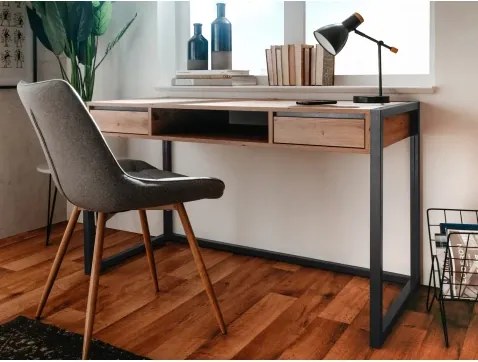 Písací stôl so zásuvkami Denver, dub artisan/antracit%