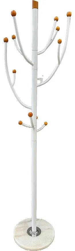 Vešiak kovový Creazzo 9058 biely/prirodzené