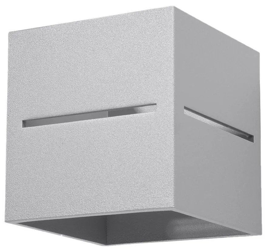 Nástenné svietidlo Lobo, 1x sivé kovové tienidlo