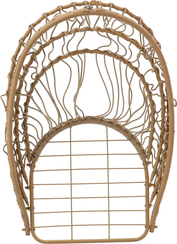 CH ERIS BROWN SKLADACIA ZÁVESNÁ STOLIČKA, VANKÚŠ – ŠEDÁ, RÁM – ČIERNY