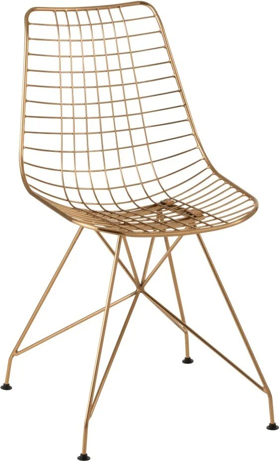 Zlatá kovová stolička Charlotte gold - 44 * 52 * 84cm
