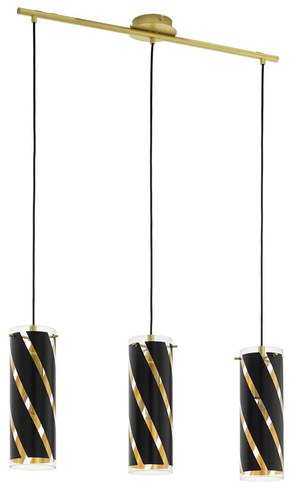 Eglo 97767 - Luster na lanku PINTO NERO 1 3xE27/60W/230V