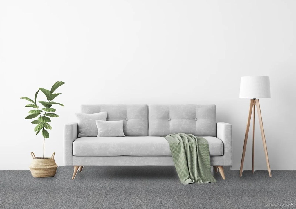 Associated Weavers, Koberec metráž Fuego 95, na mieru, šíře 4m,5m, šedá, filc, obývacia izba