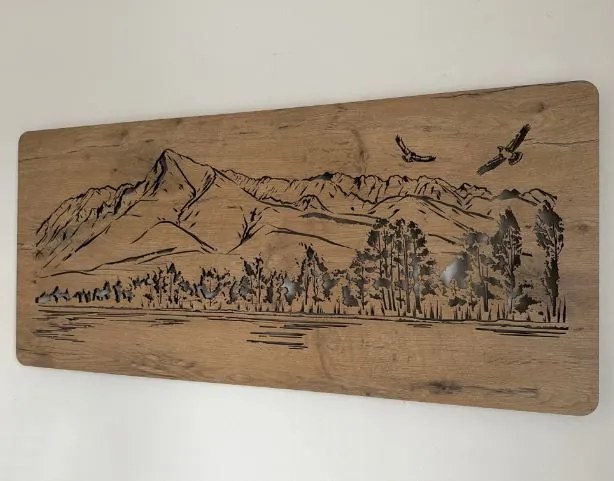 Led obraz hory a les