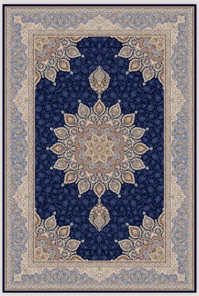 Koberec Sultan 1203 BLUE – modrý béžový orientálny vzor, obdĺžnik Rozmer: 200x300 cm