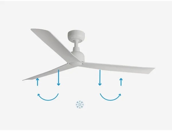 FARO 34274 - Stropný ventilátor MARINE M biela IP44 + diaľkové ovládanie