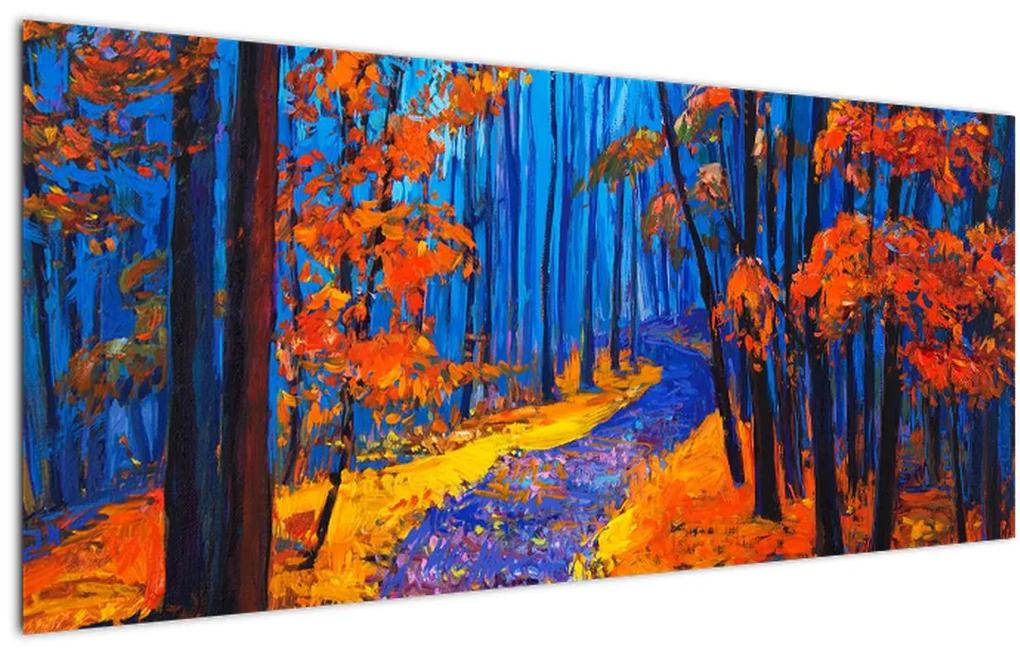 Obraz jesenného lesa (120x50 cm)