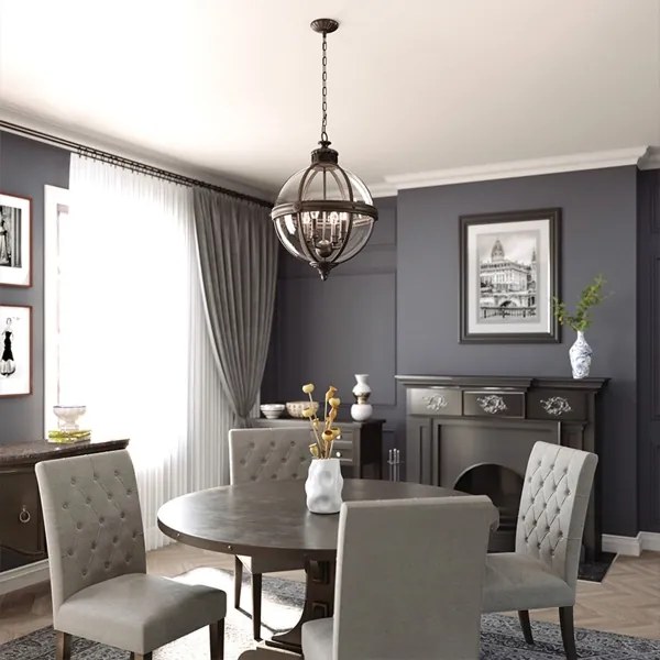 Feiss FE-ADAMS-4P-ANL - Luster na reťazi ADAMS 4xE14/60W/230V bronzová