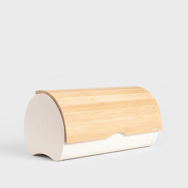 Chlebník RAKEL okrúhly, biely / hnedý 747687