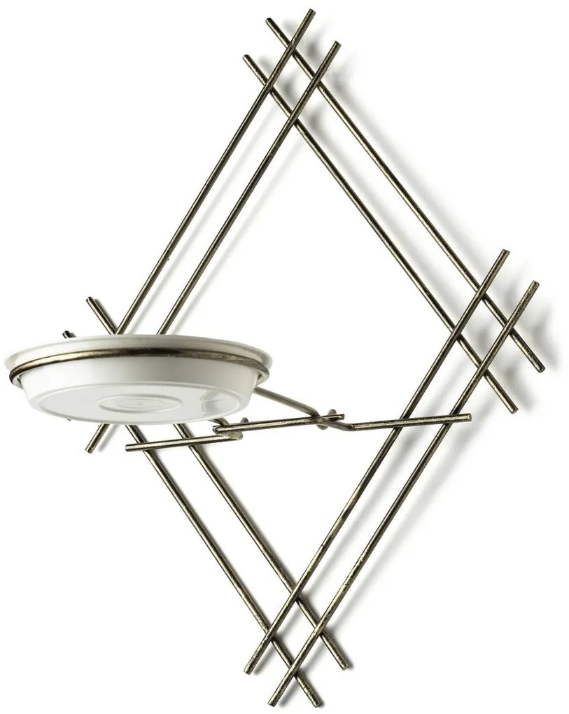 NÁSTENNÝ DRŽIAK NA KVETINÁČ EVELIN 41X31X26 CM ZLATÁ