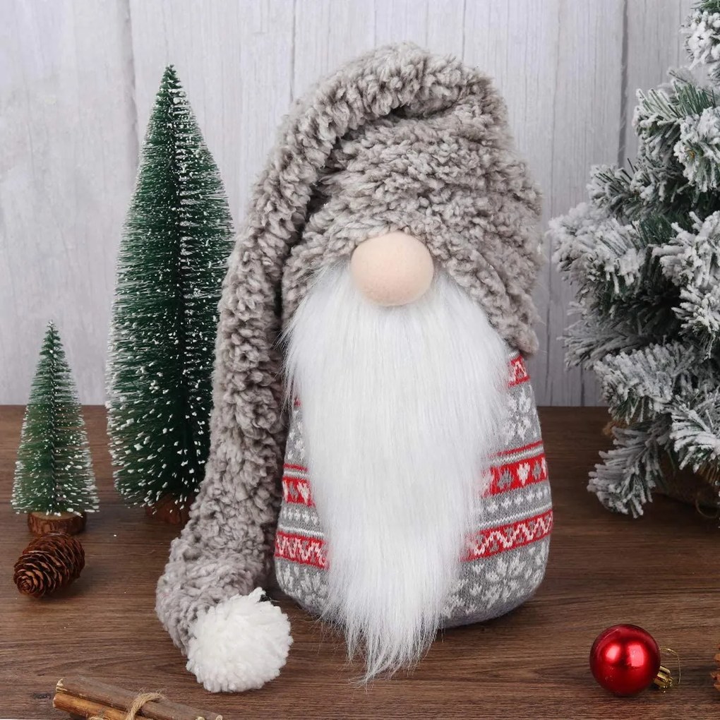 Tutumi Tutumi, vianočný trpaslík 72cm YX044, šedá, CHR-09636