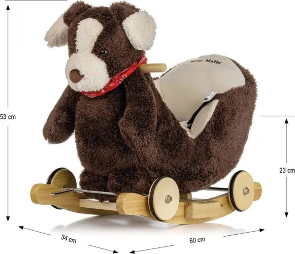 Hojdací psík Polly Plus hnedý