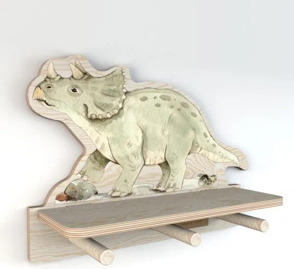 Polička do detskej izby dino