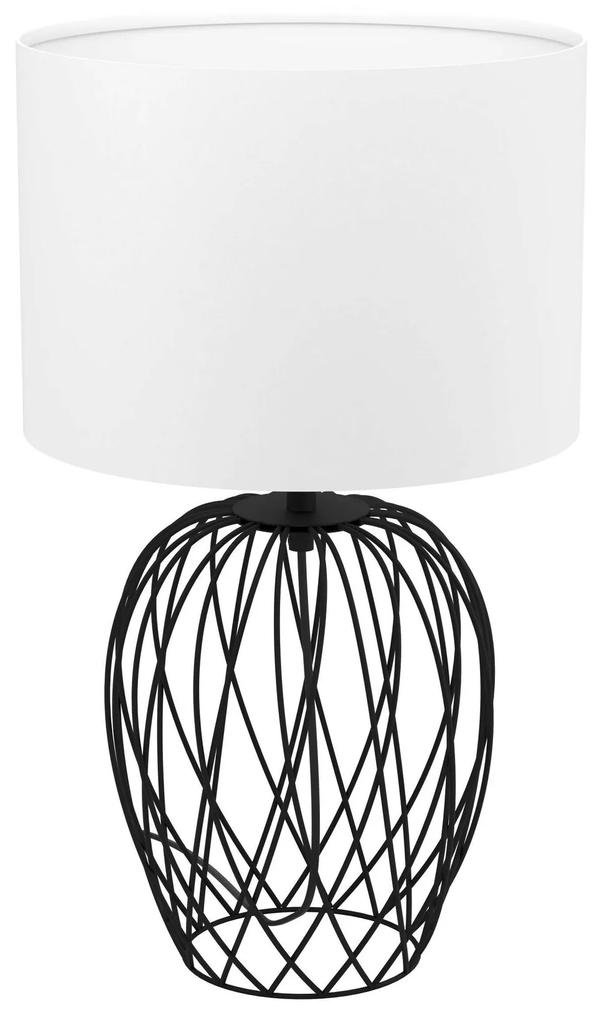 EGLO Vintage stolná lampa NIMLET, 1xE27, 40W, biela