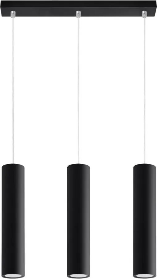 Sollux SL.0329 - Luster na lanku LAGOS 3 3xGU10/10W/230V čierna