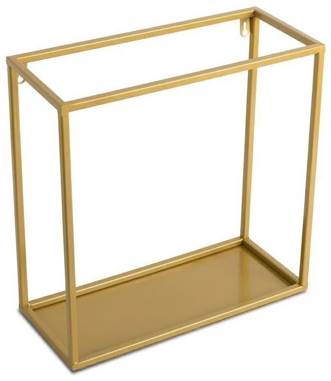 Nástenná polica 35x35 cm zlatá