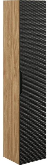 Kúpeľňová zostava Ocean s doskou, umývadlami a skrinkami 120 cm čierna/dub olejovaný