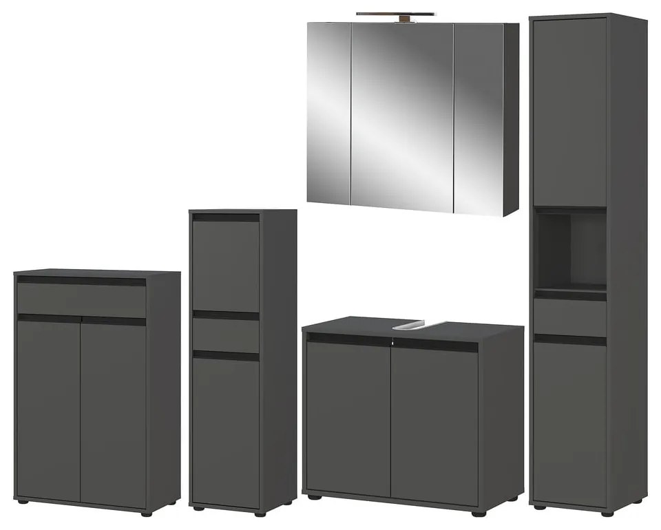 Antracitová kúpeľňová zostava Lemont – Germania