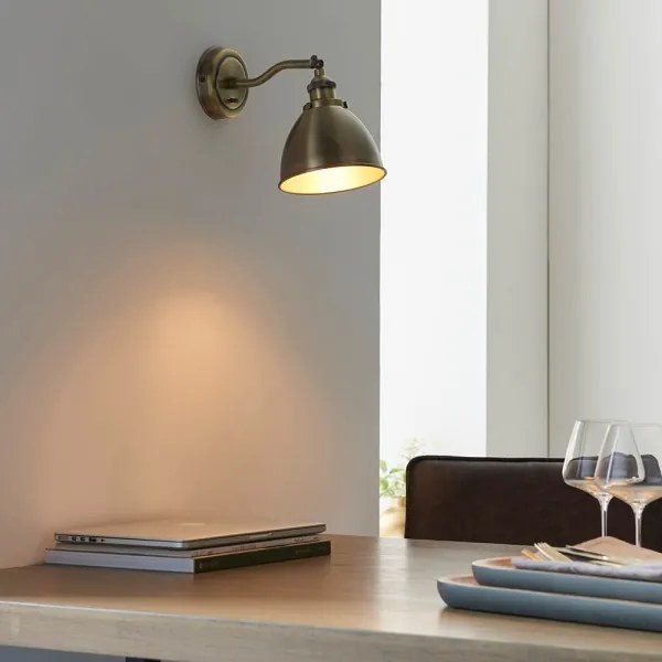 Endon 98746 - Nástenné bodové svietidlo FRANKLIN 1xE14/7W/230V mosadz