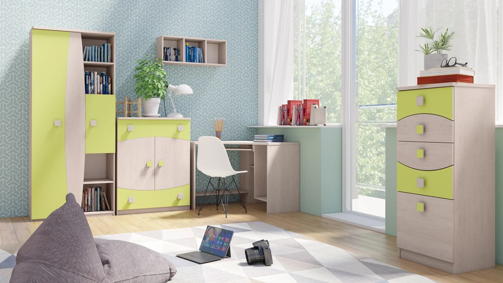 MEBLINE Moderná detská stena TENUS zostava 9