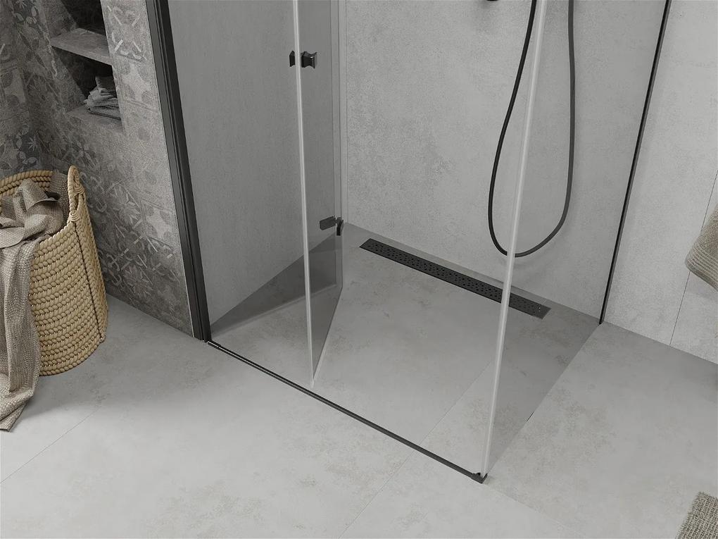 Mexen Lima, sprchovací kút, 120 (dvere) x 110 (stena) cm, 6mm číre sklo, čierny profil, 856-120-110-70-00