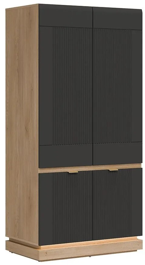 Skriňa 2d  Milton Ml08 Dub Crem Torro Antracit