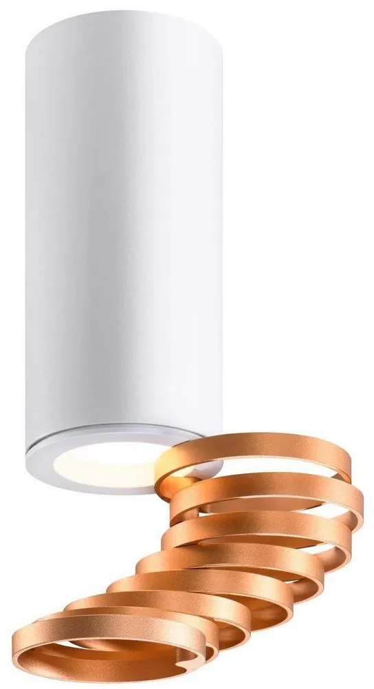 Candellux Bodové svietidlo TUBA 1xGU10/15W/230V biela/meď CA0476