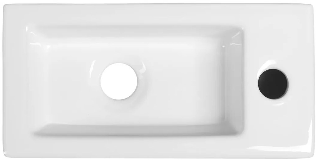 Sapho Sapho, ZOE keramické umývadlo 37x9x19 cm pravé, biela, AR495