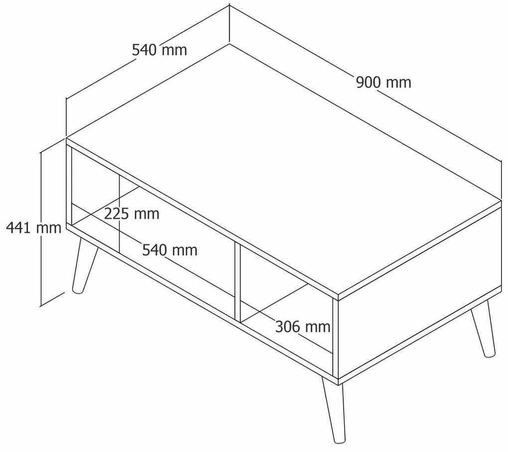 Exxen Oak a biely konferenčný stolík