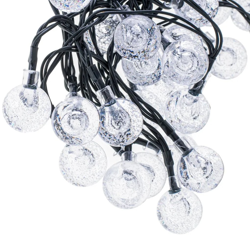 IKO Solárne záhradné svetielka 7m 50LED - teplá biela