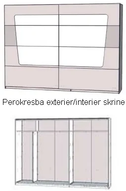 Šatníková skriňa Madrano, biela