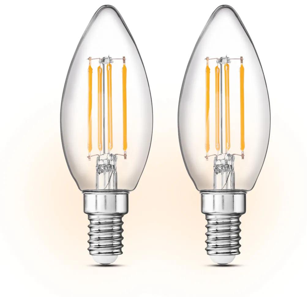 Livarno Home LED filamentová žiarovka, 2 kusy / 1 kus (sviečka / E14 / 2 kusy) (100335819)