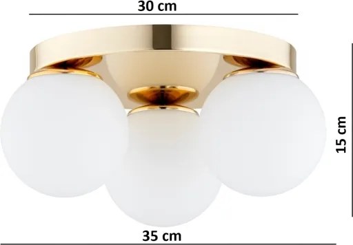 Brilagi - Stropné svietidlo MILO 3xE27/60W/230V priemer 35 cm zlaté