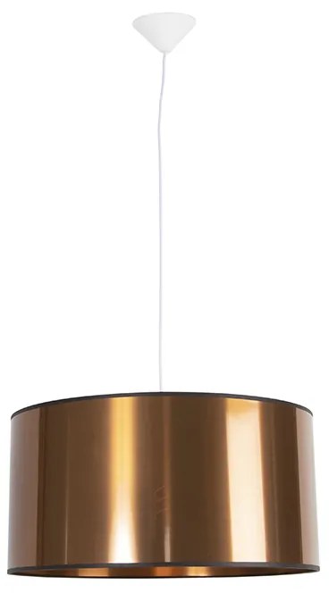 Závesné svietidlo v štýle Art Deco biele s medeným tienidlom 50 cm - Pendel