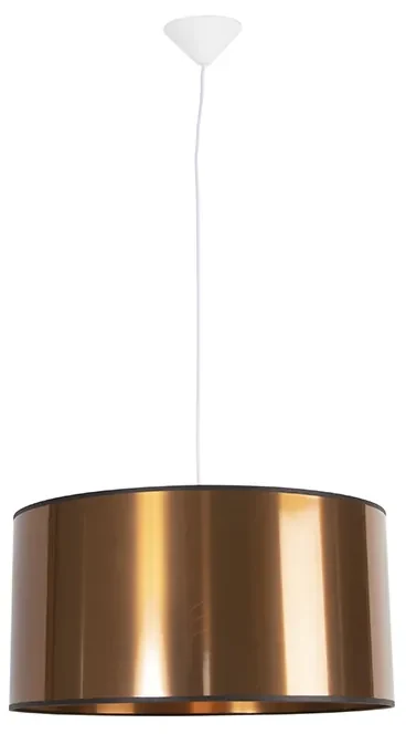Závesné svietidlo v štýle Art Deco biele s medeným tienidlom 50 cm - Pendel