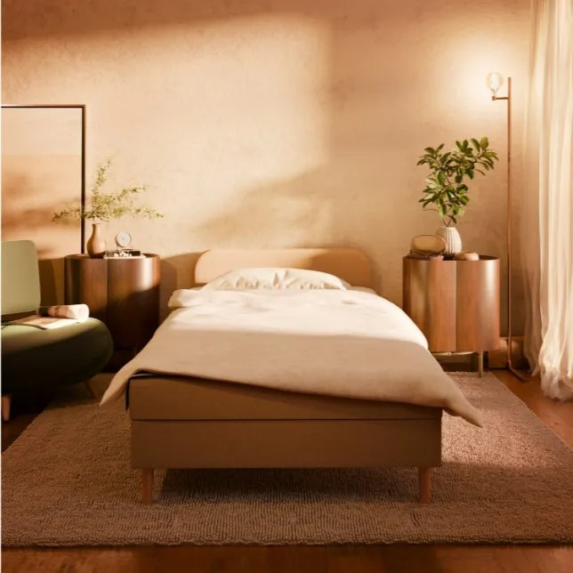 Čalúnená posteľ CASPE Velvet 120×200 cm svetlosivá