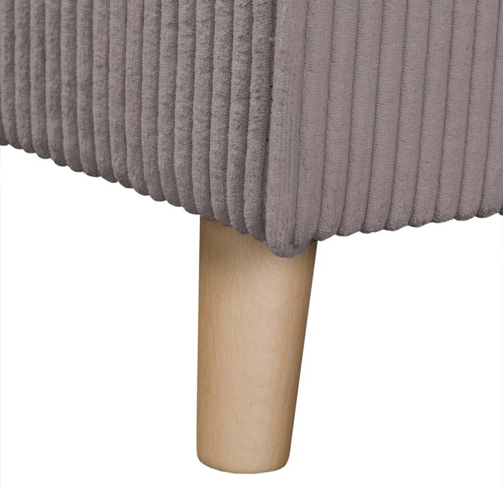 Sivá menčestrová rohová pohovka (pravý roh) Ariella – Ropez