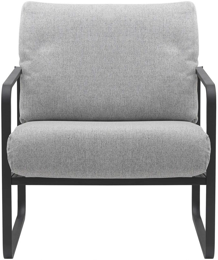 Kreslo Manea - látka / kov - Svetlo sivá