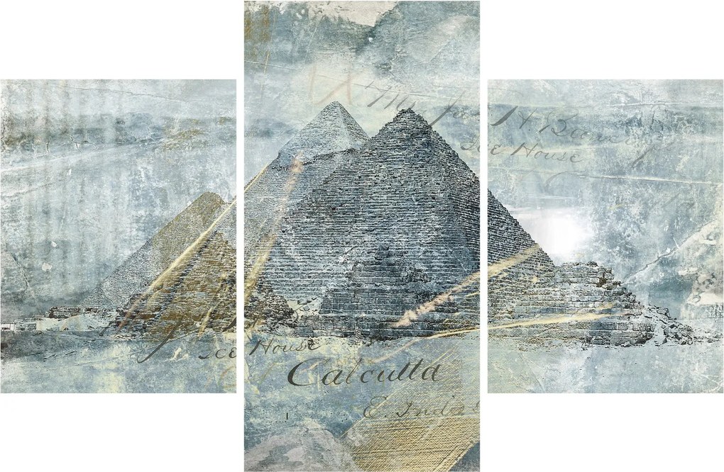 Obraz - Pyramídy v modrom filtri (90x60 cm)