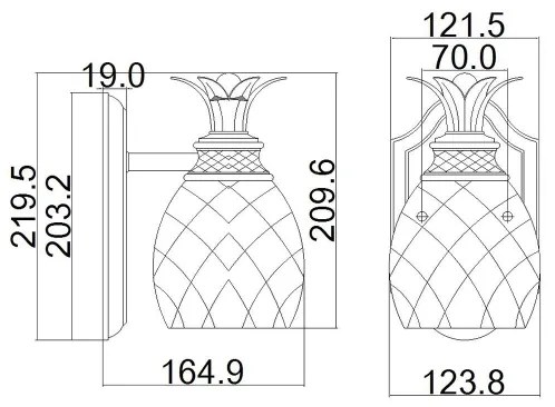 Hinkley HK-PLANT-BATH-PL - LED Kúpeľňové svietidlo PLANTATION 1xG9/3W/230V IP44