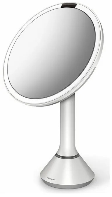 Zrkadlo Simplehuman s nastavitelným jasom Dual LED, biela