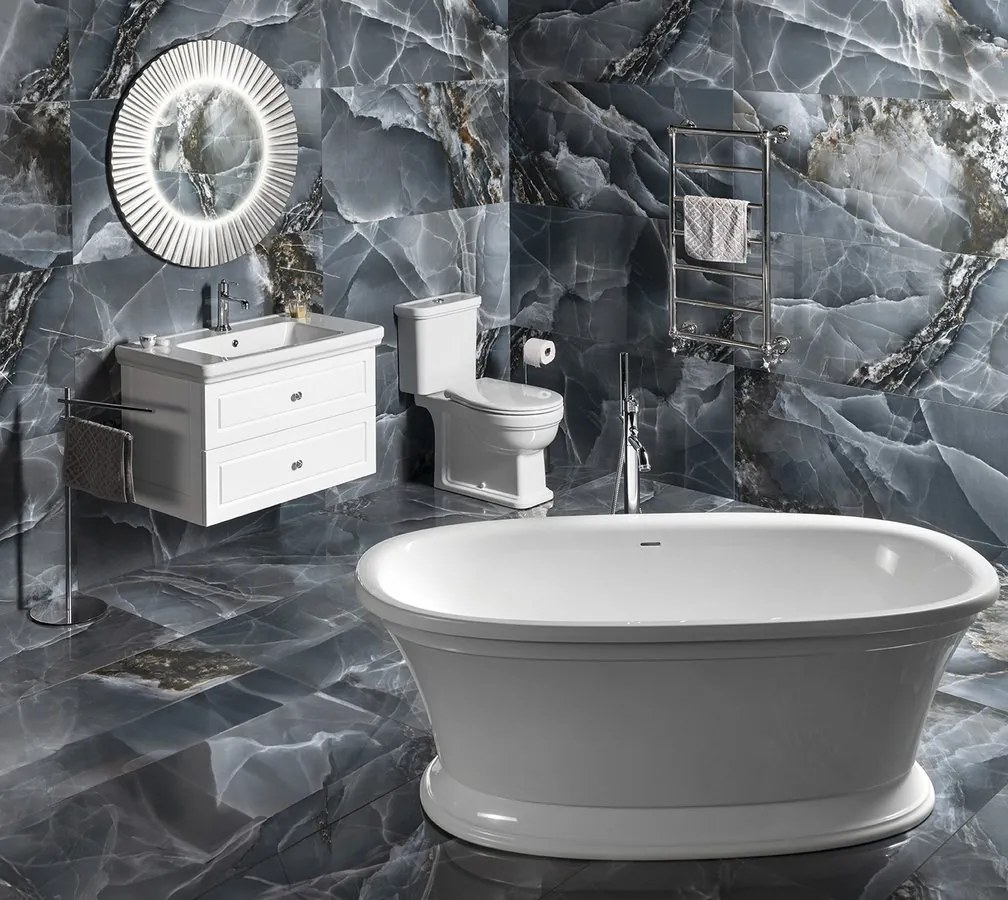 Sapho Sapho, PRIDE STRIP guľaté zrkadlo s LED osvetlením v ráme, priemer 90cm, bronz, PD954