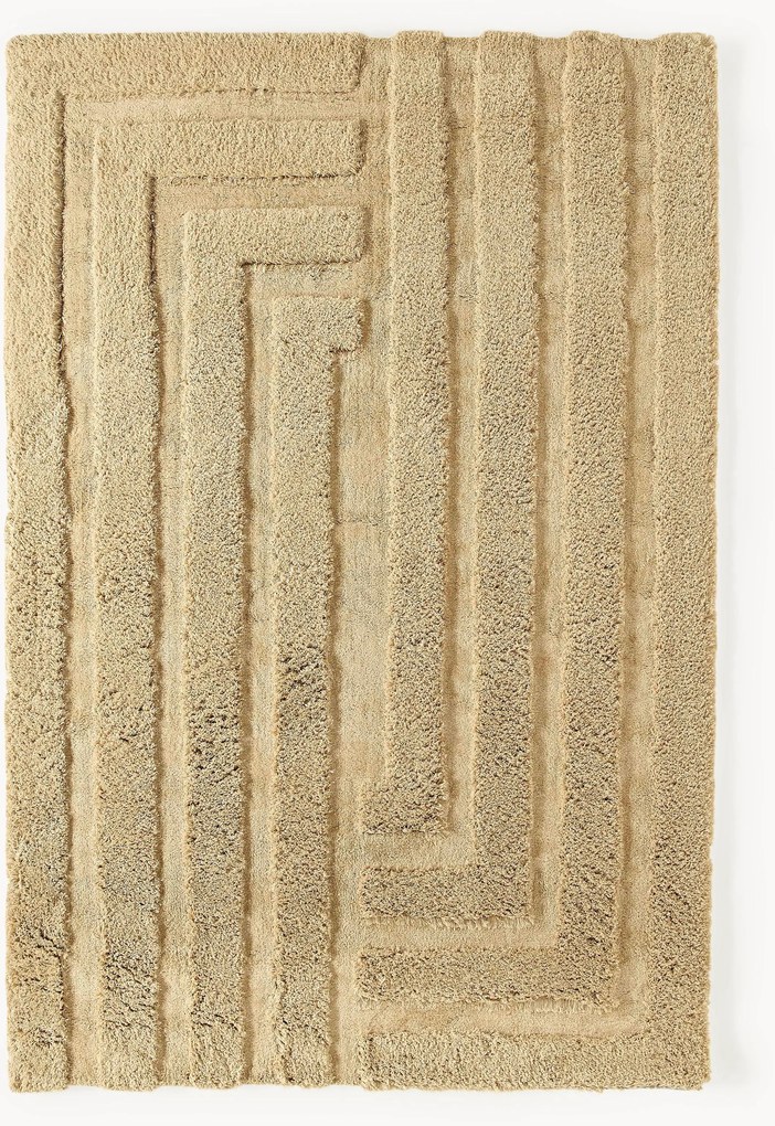 Koberec's vysokým vlasom a reliéfnou štruktúrou Genève