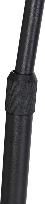 Moderná oblúková lampa čierna s bielou nastaviteľnou bez tienidla - XXL