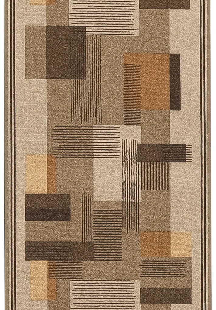 Koberce Breno Behúň LISTRA 48, šíře role 80 cm, hnedá, viacfarebná