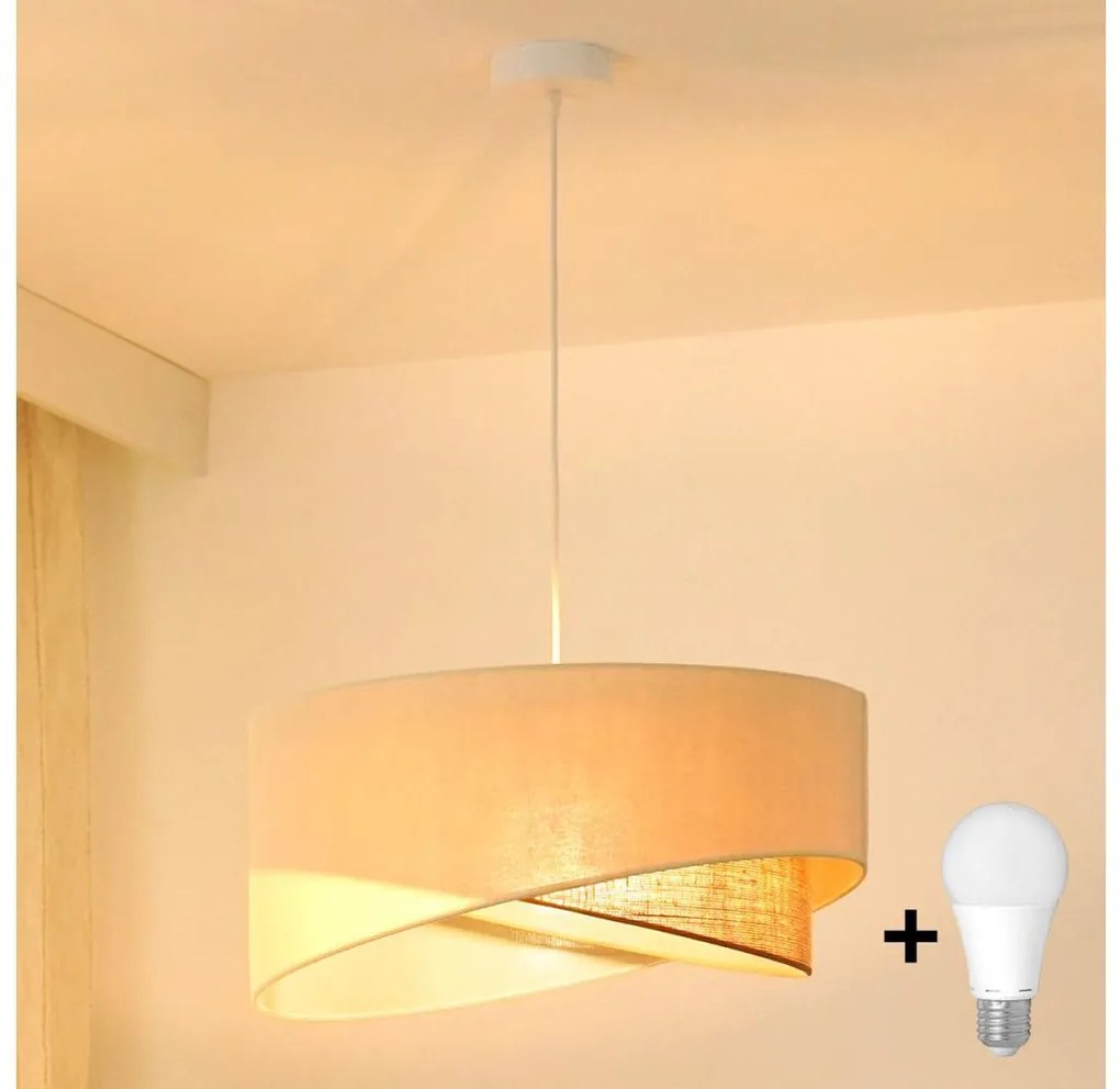 Brilagi - LED Luster na lanku LYRA 1xE27/15W/230V krémová/béžová BG1745