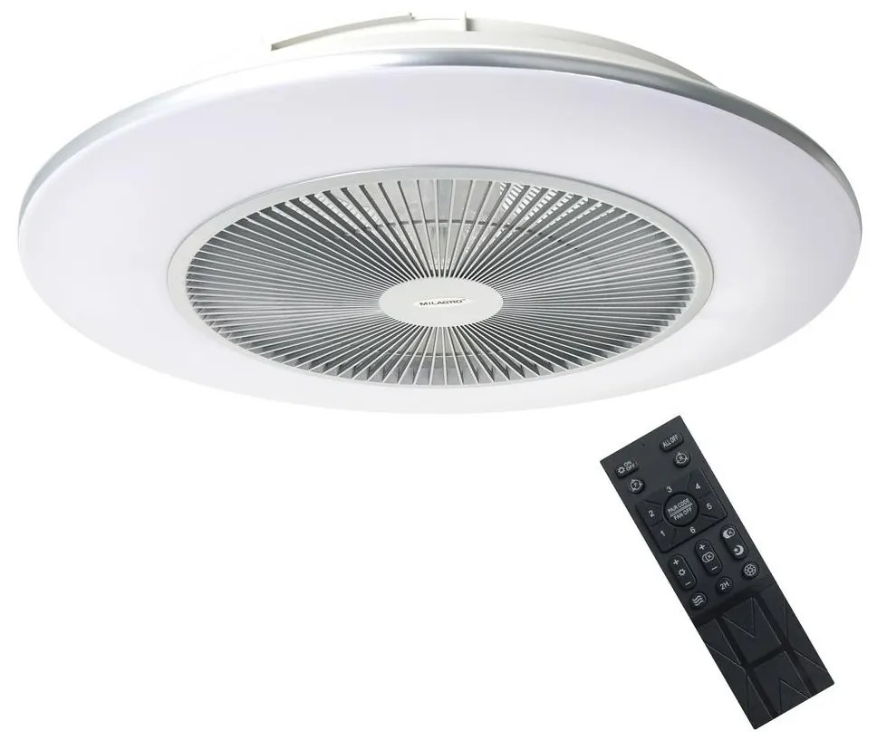 Brilagi - LED Stmievateľné svietidlo s ventilátorom AURA LED/38W/230V strieborná +DO