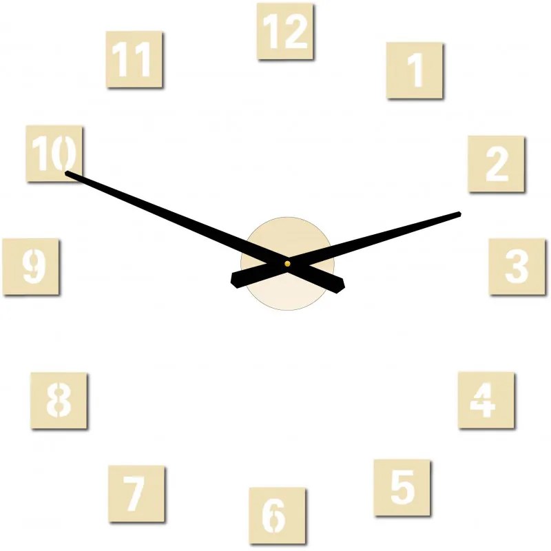 Nástenné hodiny štvorcové hodiny na stenu z plastu  STYLESA 019S