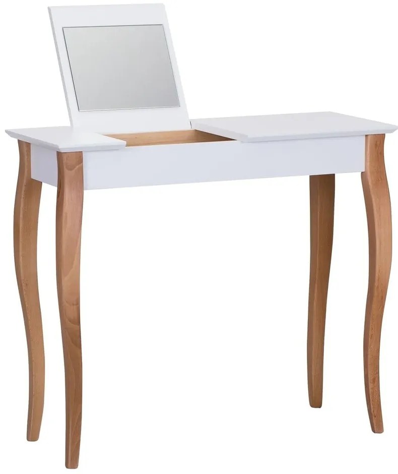 Biely toaletný stolík so zrkadlom Ragaba Dressing Table, dĺžka 85 cm